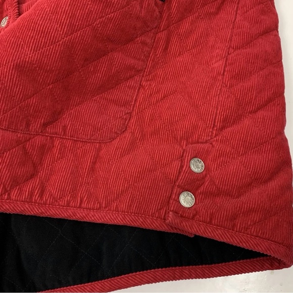 Denim & Co Women Plus Size 2X Chore Barn Coat Reversible Corduroy Velvet Quilted - Picture 3 of 14